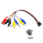 Кабель DuPont с головкой типа «крокодил», 20 см, 10 контактов.
Папа