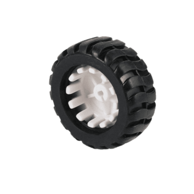 Колесо резиновое с D-валом, 43 мм, N20