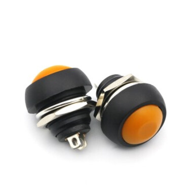 Мембранная кнопка. оранжевая