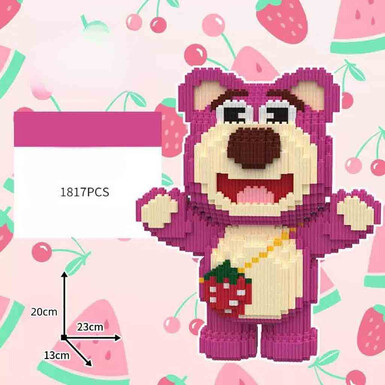 Медведь Клубничка с рюкзаком - 20 см