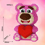 Медведь Клубничка с сердцем - 32 см (6800 деталей)