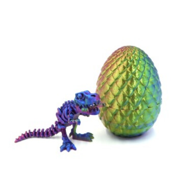 Яйцо + Динозавр. Крутой переливающийся. Размер 8,5 см