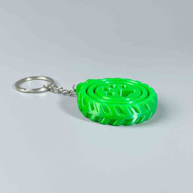 3D вращающийся зелёный след