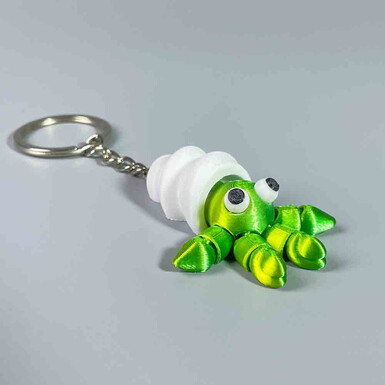 Светло-золотисто-зелёный отшельник-краб