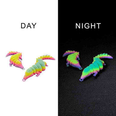 Светящийся радужный крокодил