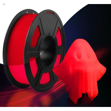 PLA светящийся - красный
