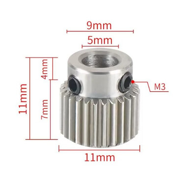 Шестерня экструдера для MK7/8 (36 зубьев)