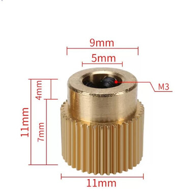 Шестерня экструдера для MK8 (40 зубьев)