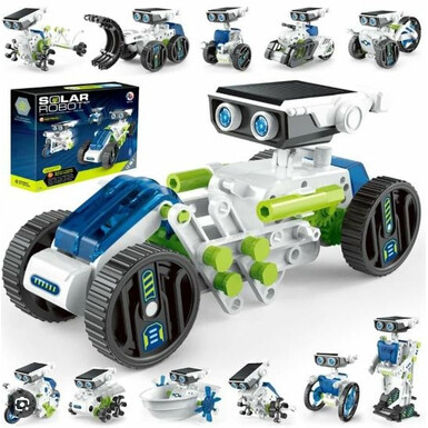 Международная детская развивающая игрушка — электрический конструктор для самостоятельной сборки, 12-в-1, научно-образовательный, ручной DIY солнечный робот
