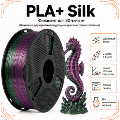 Фиолетовый / красный / зелёный / PLA+Silk / Future Era Purple / red / green